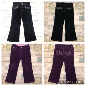 Lot of 2 Toddler Girls Pants w/ Rhinstones Size 4